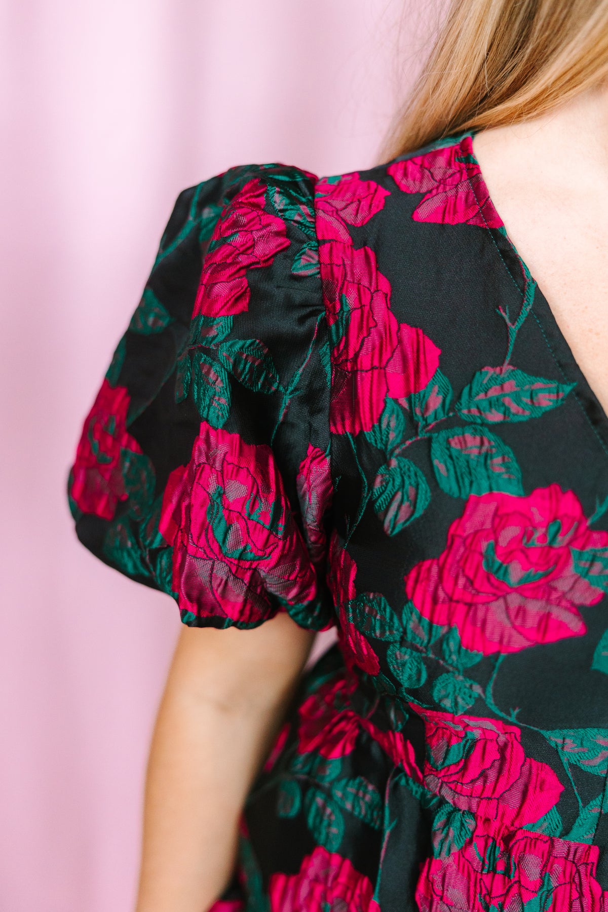 Emerald May Tiered Jacquard Mini