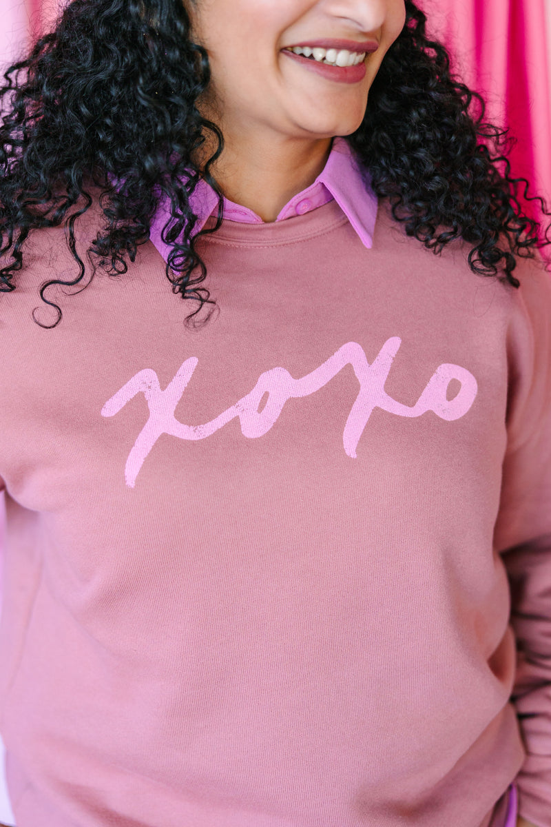 Mauve XOXO Pullover