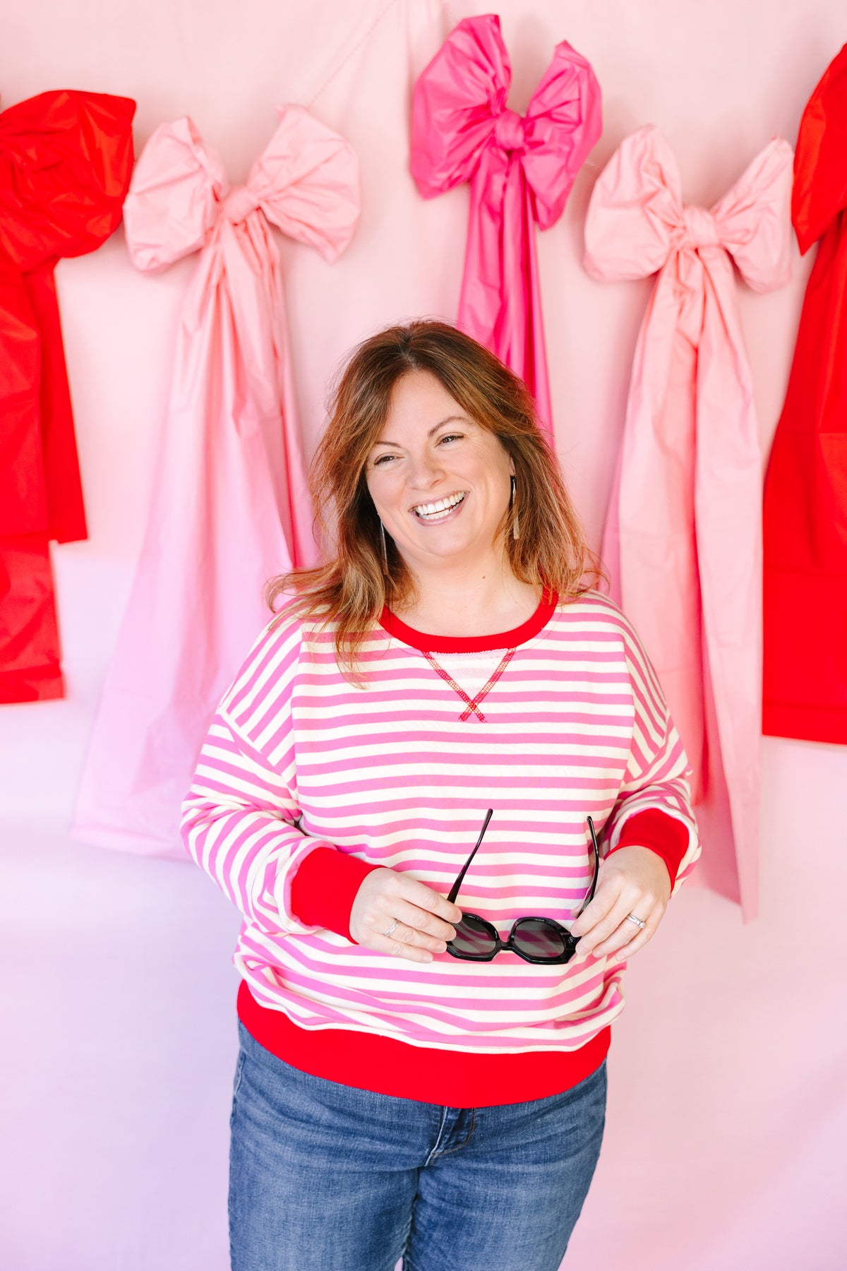 Cotton Candy Pink Contrast Sweatshirt