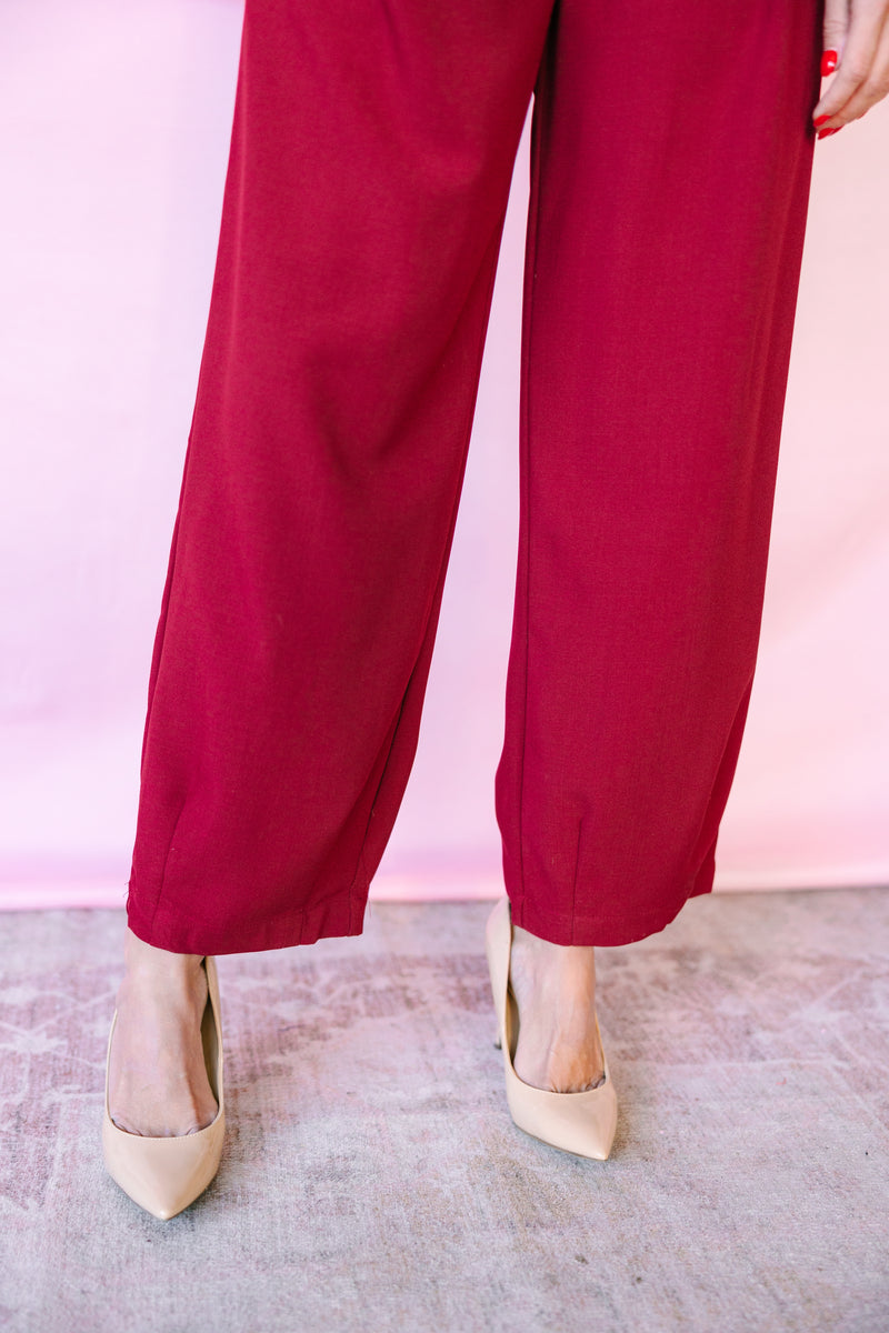 Wine Colored Trouser