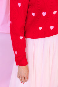 Pink Hearts Sweater