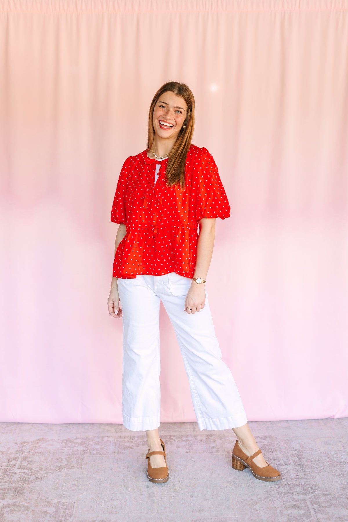 Heart Printed Blouse