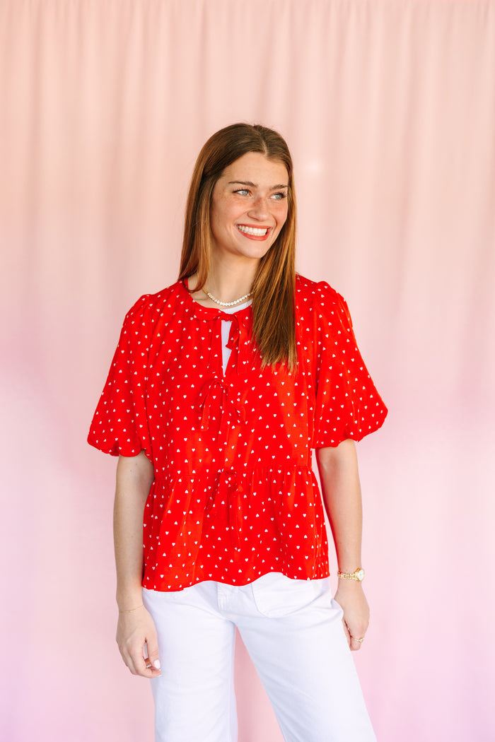 Heart Printed Blouse