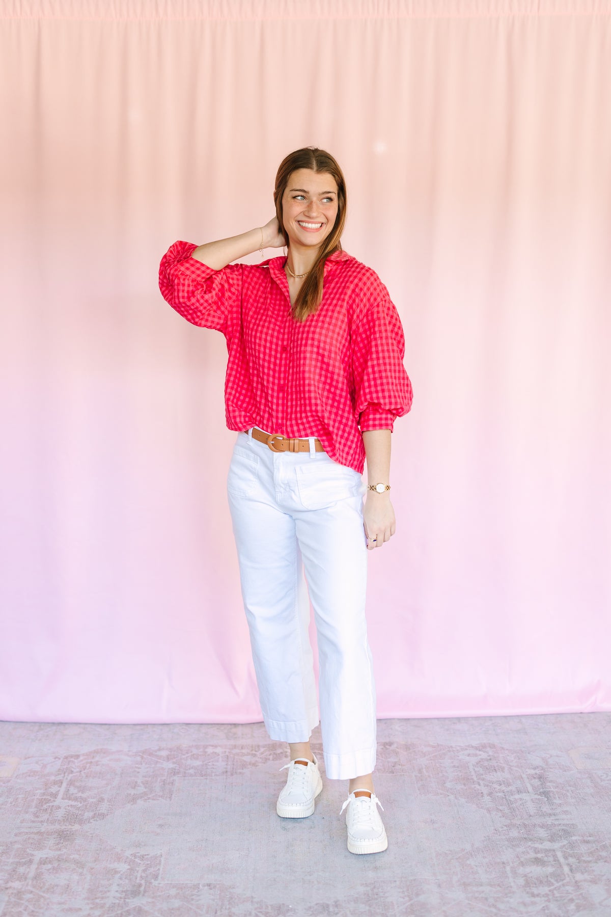 Gingham Button Down Shirt