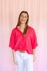 Gingham Button Down Shirt