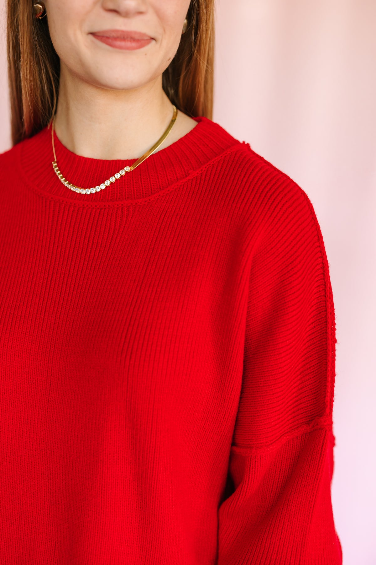 Red Oversized Sweater