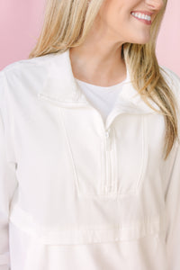 Crinkle Woven Active Pullover