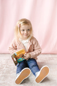Pink Detail Knit Sweater Cardigan
