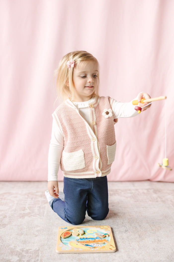Cotton Knit Sweater Vest