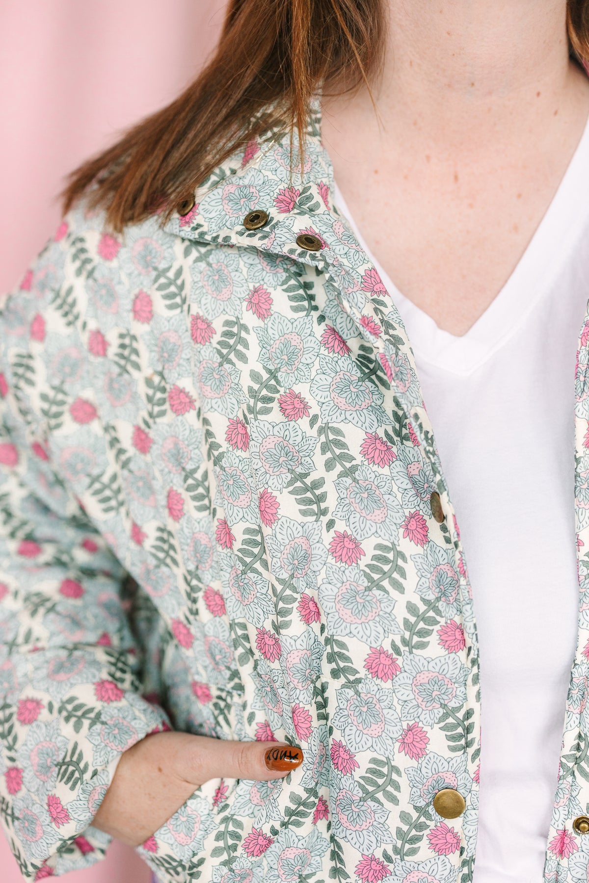 Multi Floral Puffer Jacket