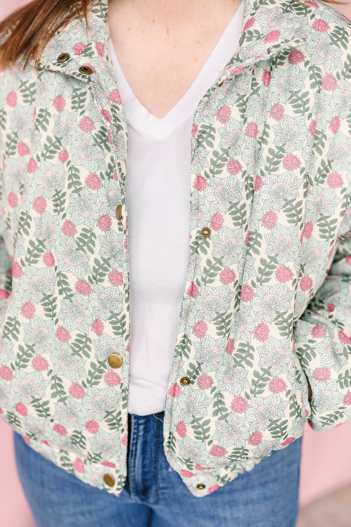 Multi Floral Puffer Jacket
