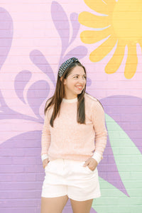Orange Mix Crew Neck Pullover