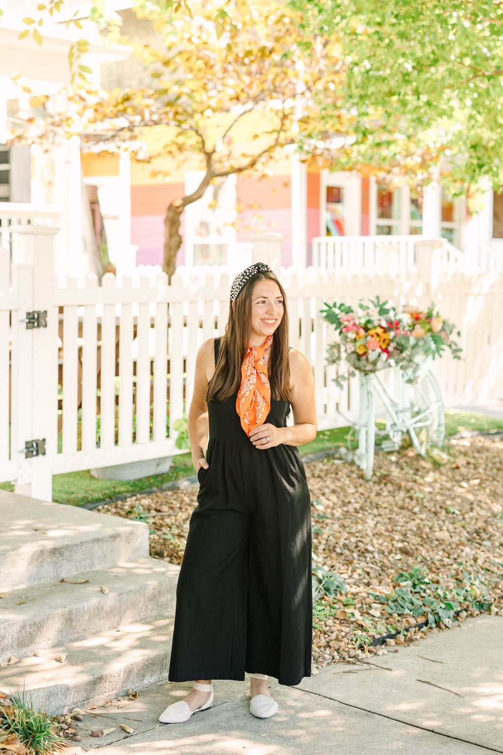 Black Wide Leg Smocked Jumpsuit