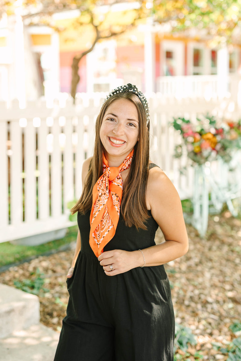 Orange Paisley Neckerchief