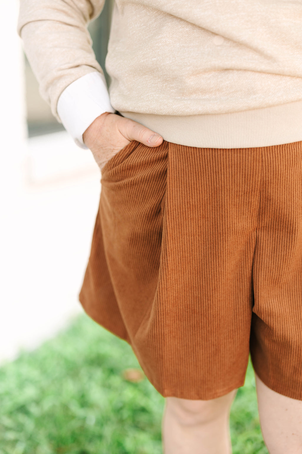 Camel Corduroy Shorts