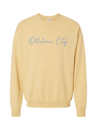 Oklahoma City Script Sweatshirt - Butter Yellow