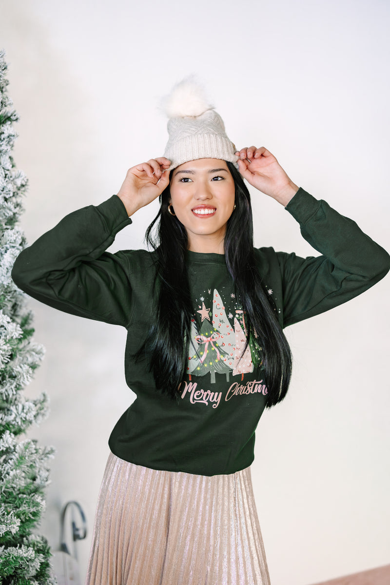 Christmas Trees Fleece Sweatshirt