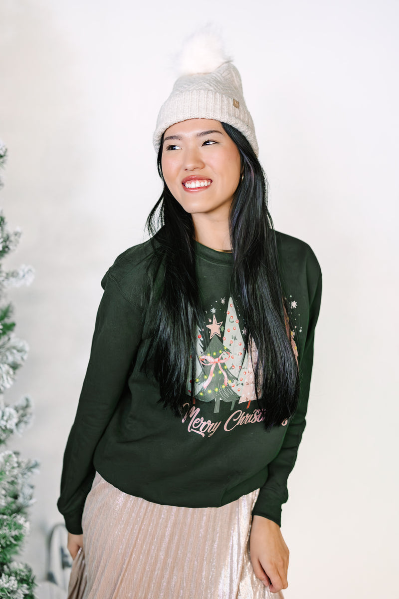 Christmas Trees Fleece Sweatshirt