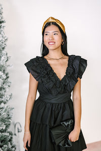 Black Tiered Ruffle Dress