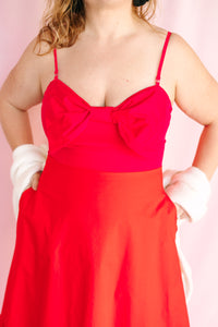 Red & Pink Bow Midi