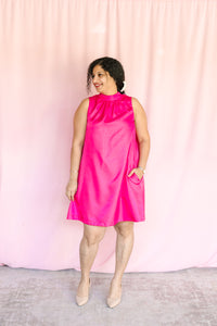 Pink Trapeze Mini Dress