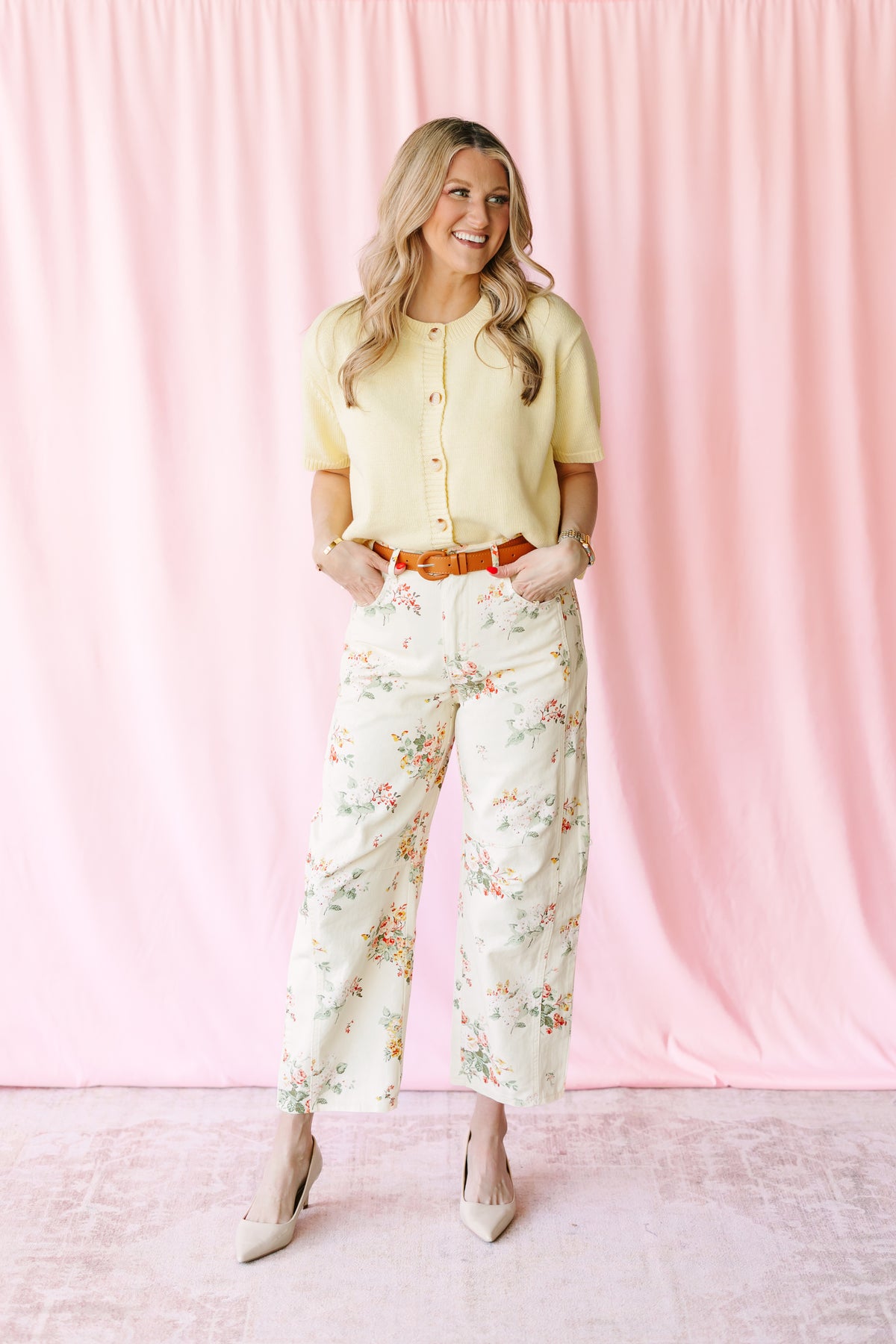 Yellow Short Sleeve Cardigan