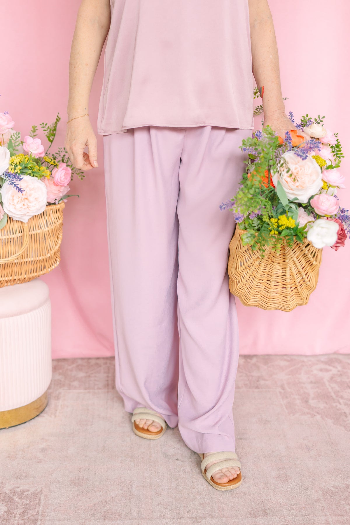 Lilac Wide Leg Pants