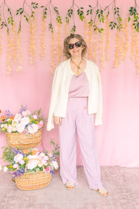 Lilac Wide Leg Pants