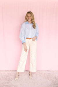 Blue Striped Button Down Shirt