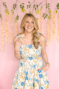Floral Bubble Midi Dress