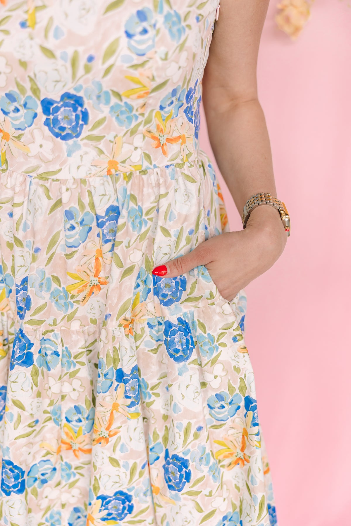 Floral Bubble Midi Dress