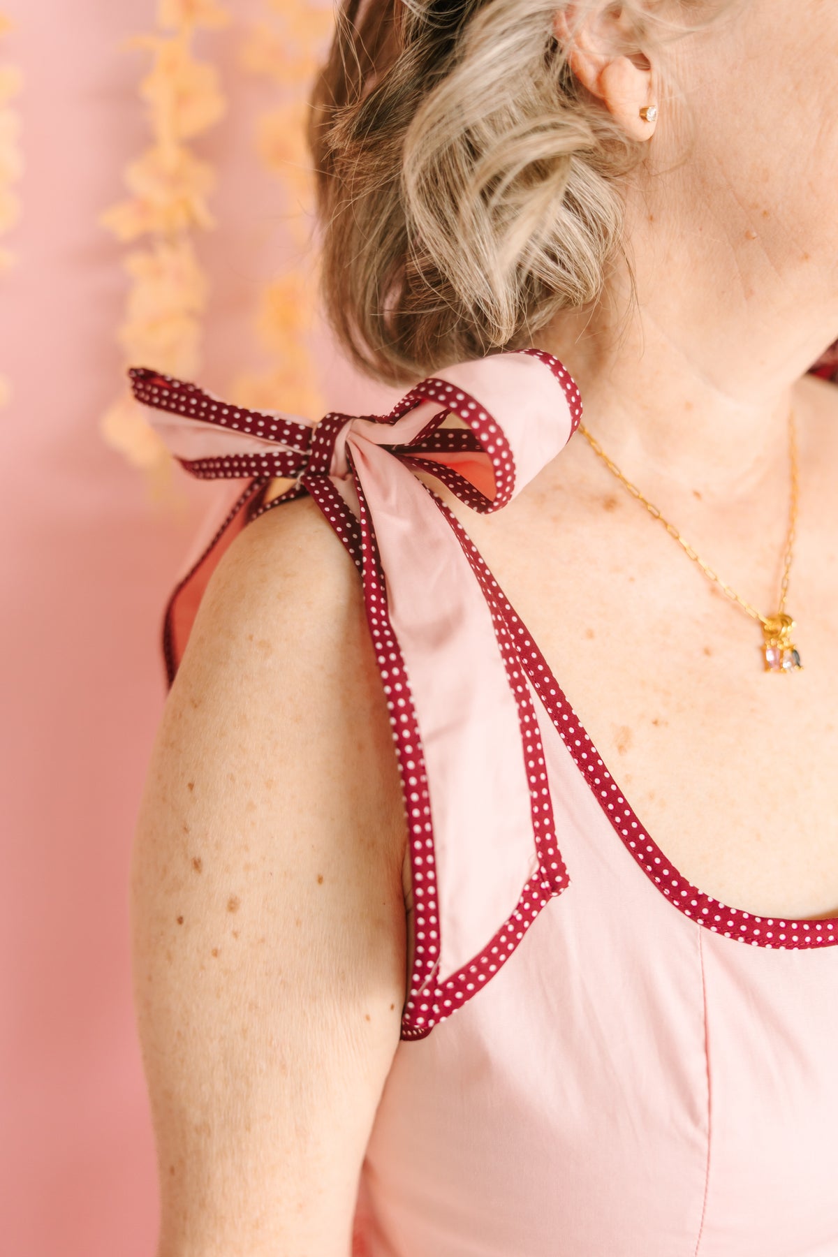 Pink Tiered Midi Dress