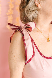 Pink Tiered Midi Dress