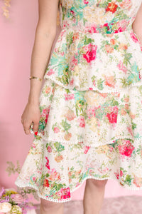 Floral Tiered Midi Dress