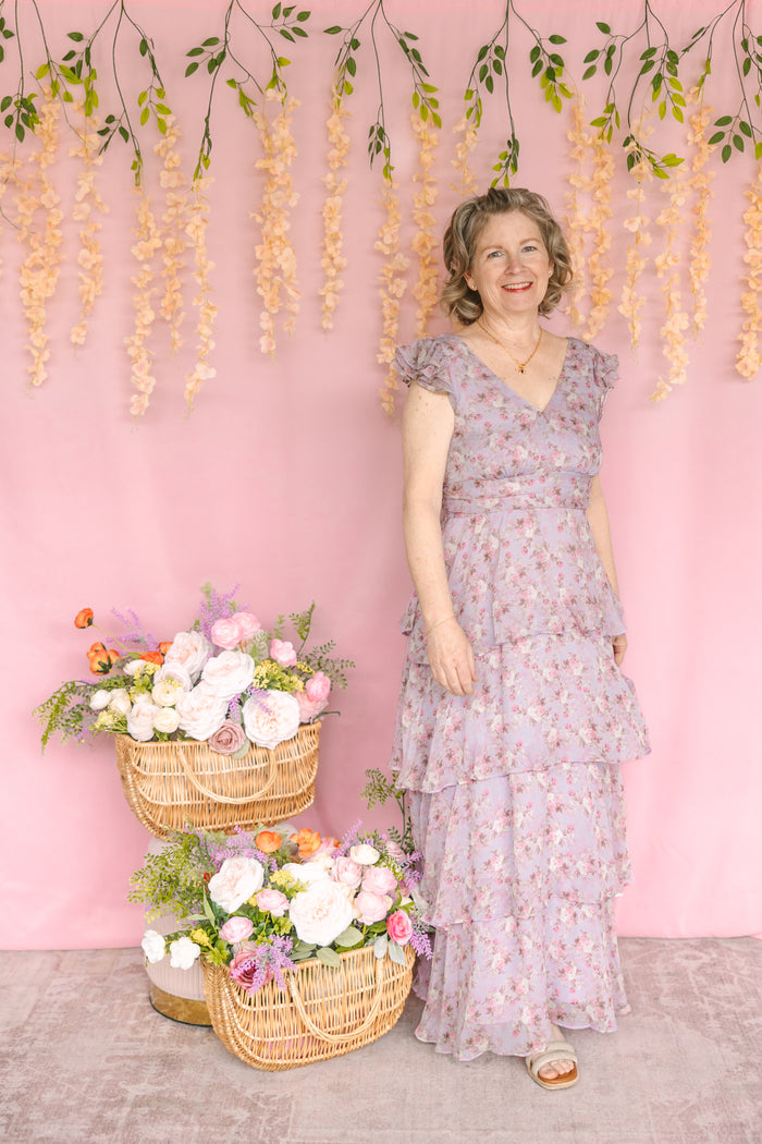 Lilac Floral Maxi Dress