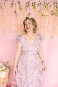 Lilac Floral Maxi Dress