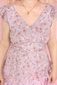 Lilac Floral Maxi Dress