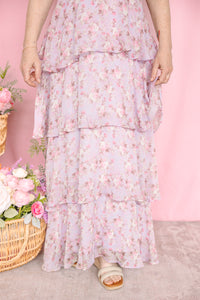 Lilac Floral Maxi Dress