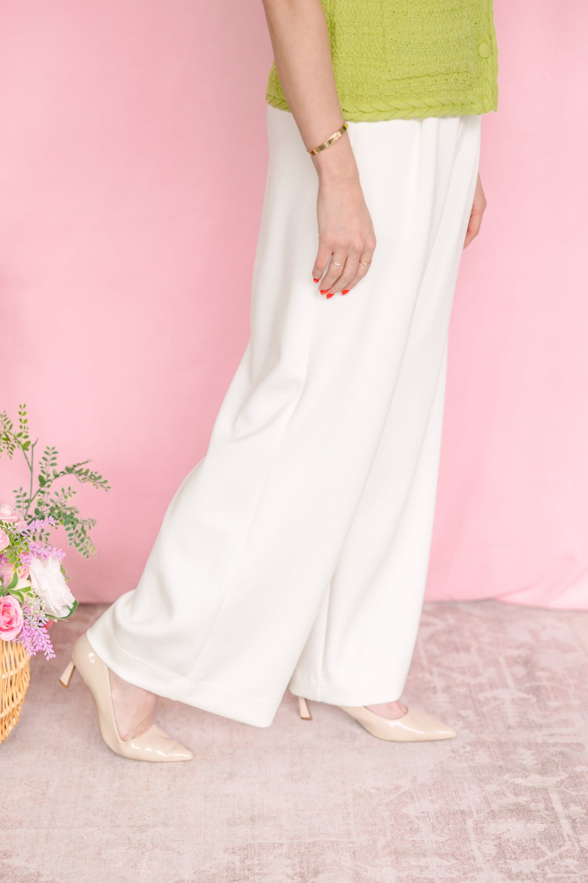 White Wide Leg Pant