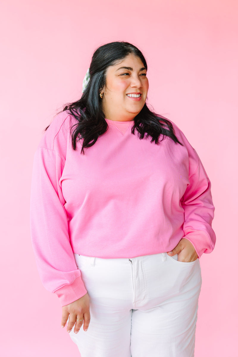 Pink French Terry Sweatshirt