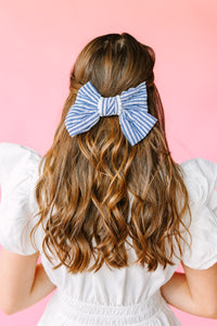 Skylar Pompom Bow Barrette