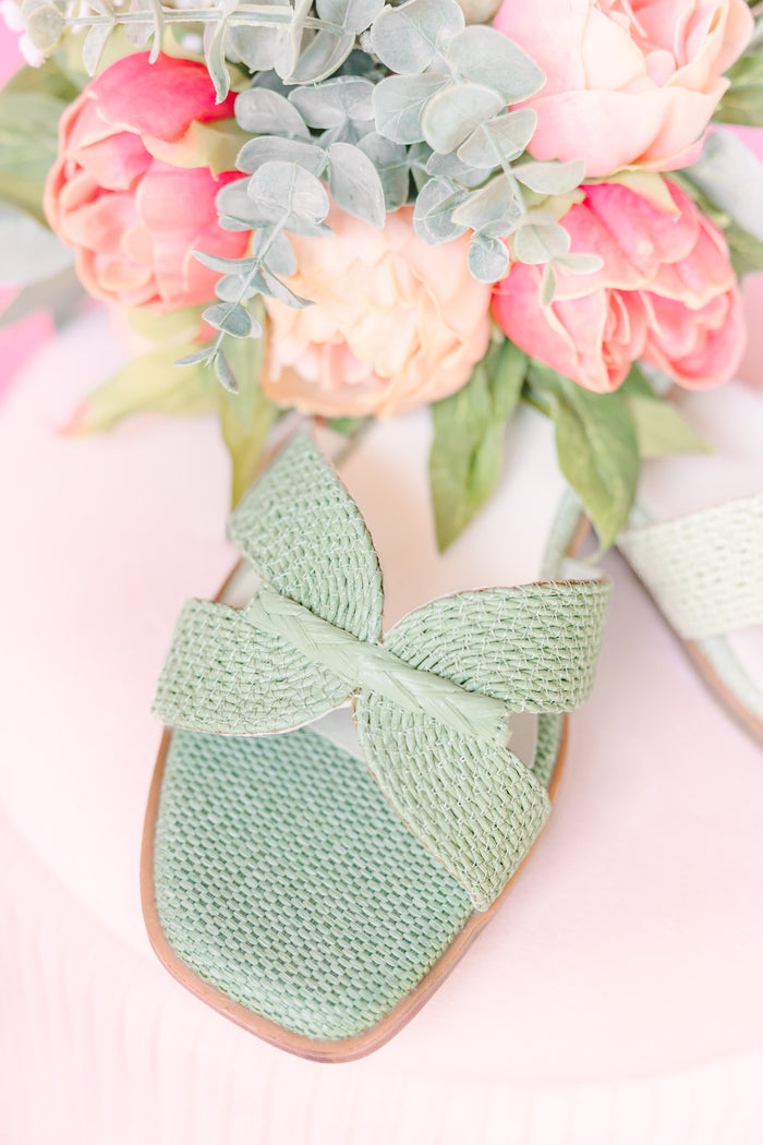 Mint Butterfly Sandals