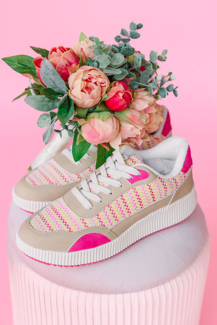 The Pink Woven Sneaker