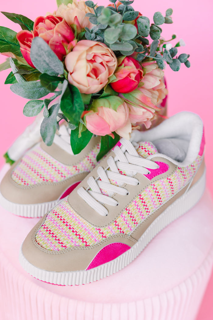 The Pink Woven Sneaker
