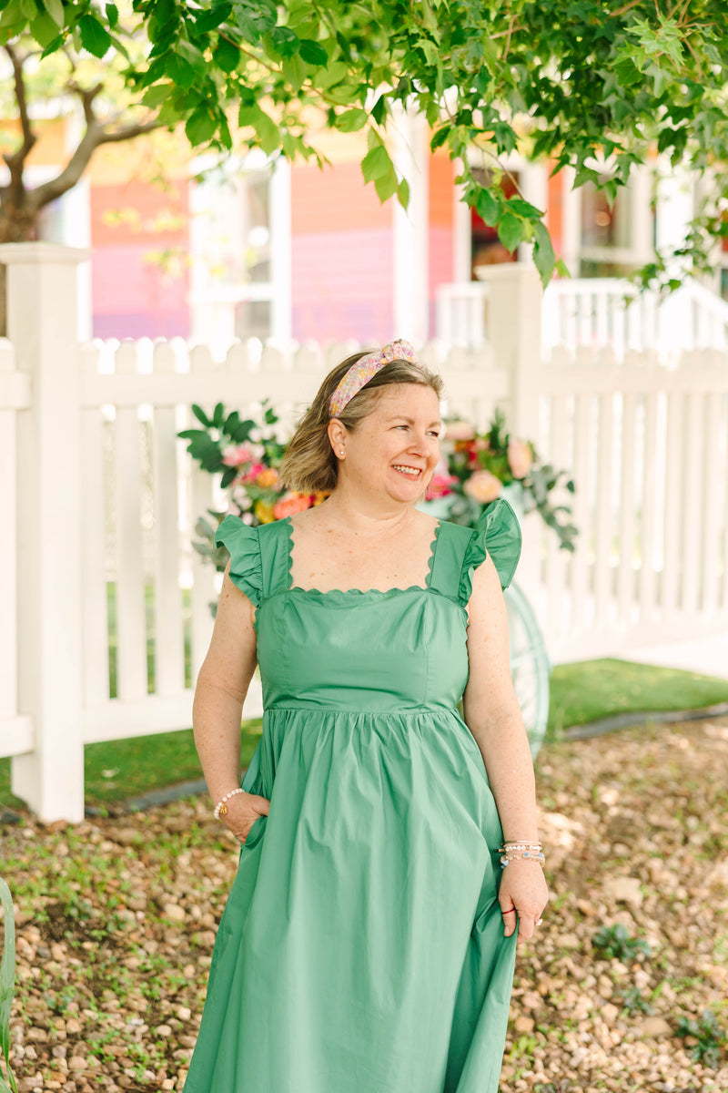 Lace Trimmed Square Neck Dress