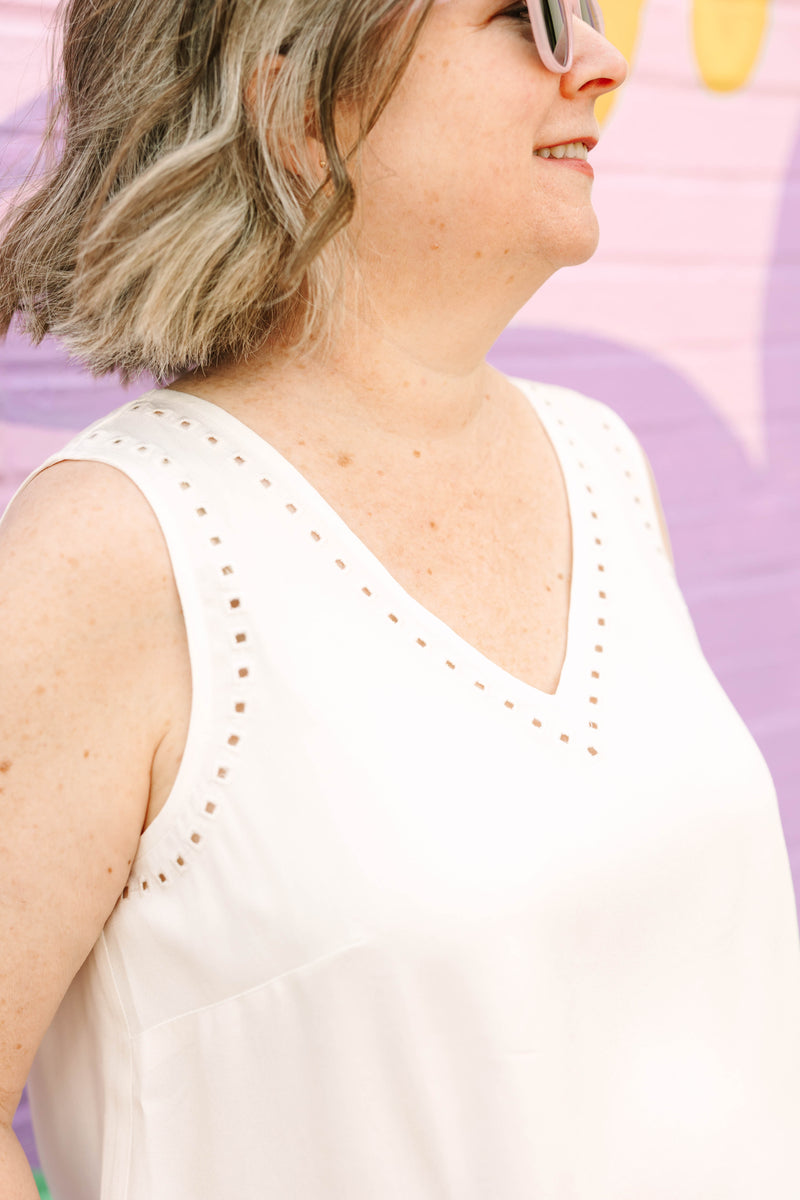 Eyelet Embroidery Top