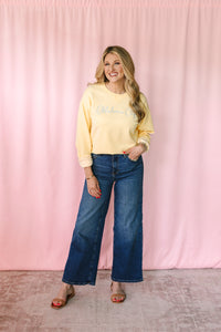 Oklahoma City Script Sweatshirt - Butter Yellow