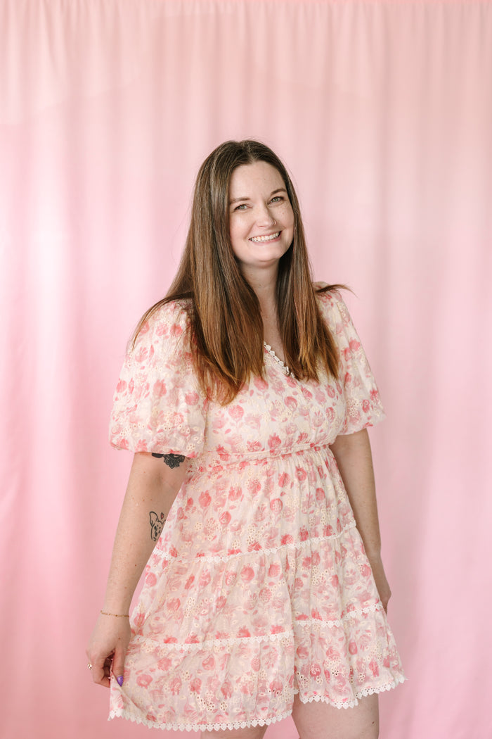 Pink Bell Flower Mini Dress