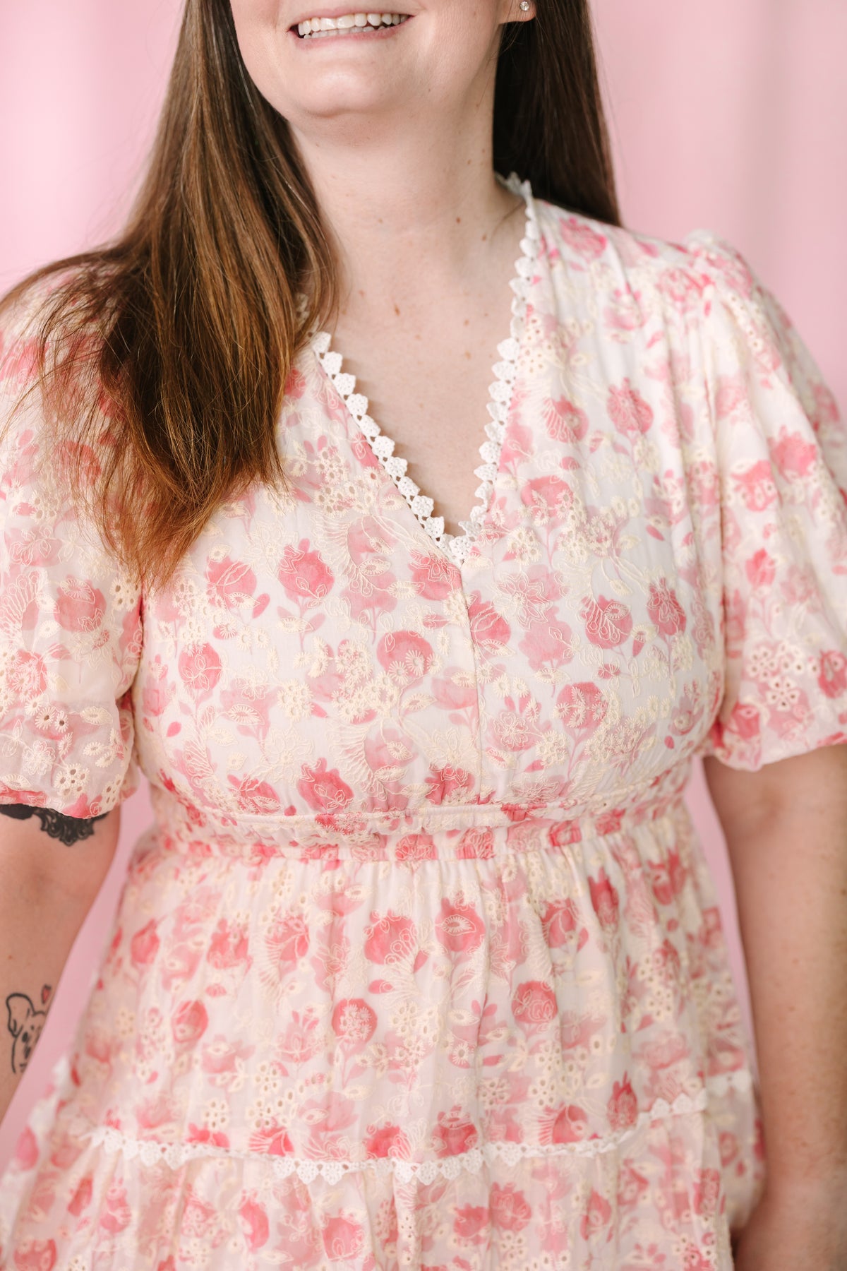 Pink Bell Flower Mini Dress