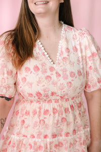 Pink Bell Flower Mini Dress